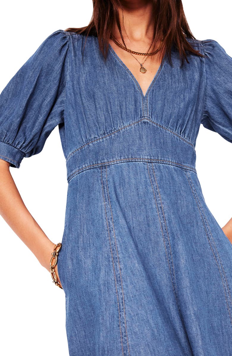 Boden Denim A-Line Dress, Alternate, color, 