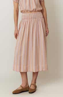 Marine Layer Bea Seersucker Midi Skirt
