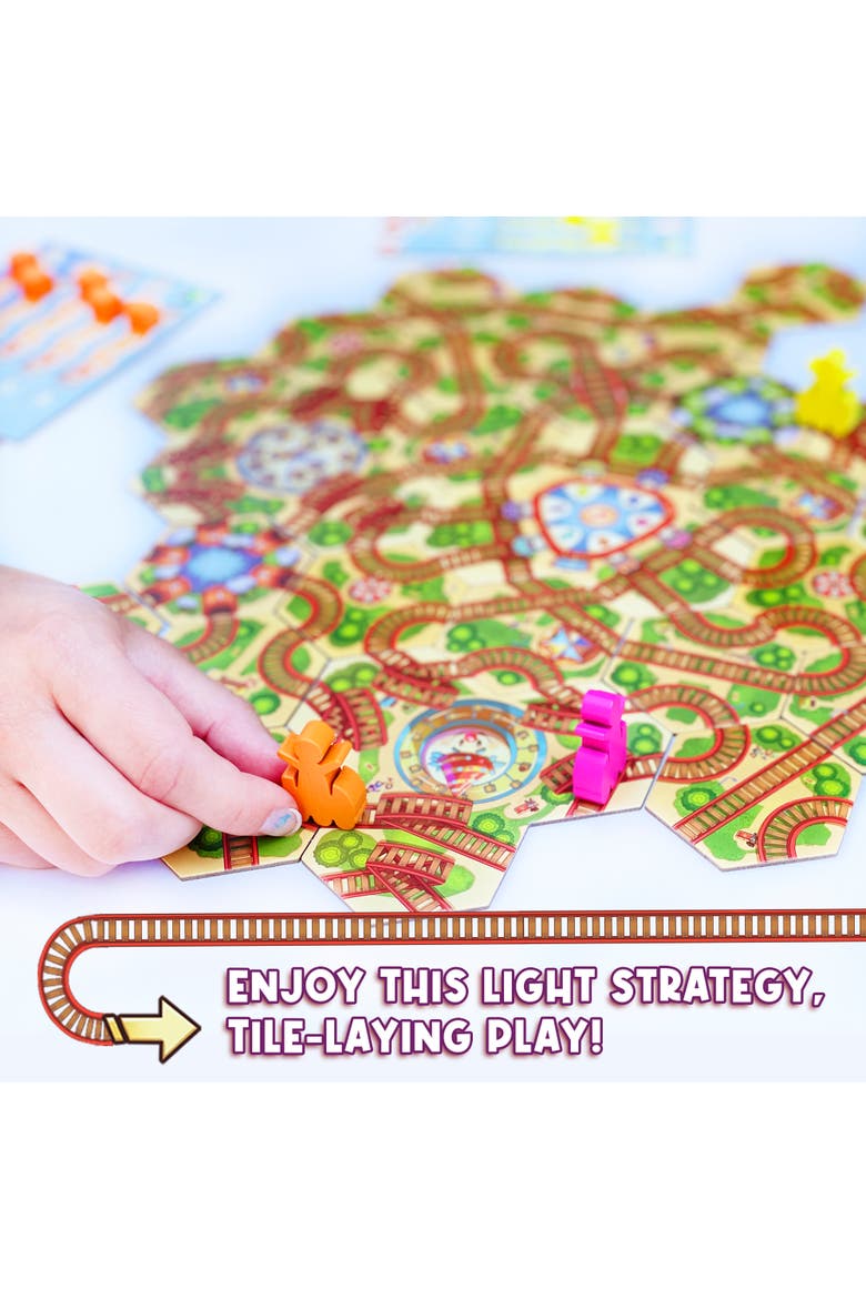 Blast Track Tile Laying Board Game, Alternate, color, Multicolored
