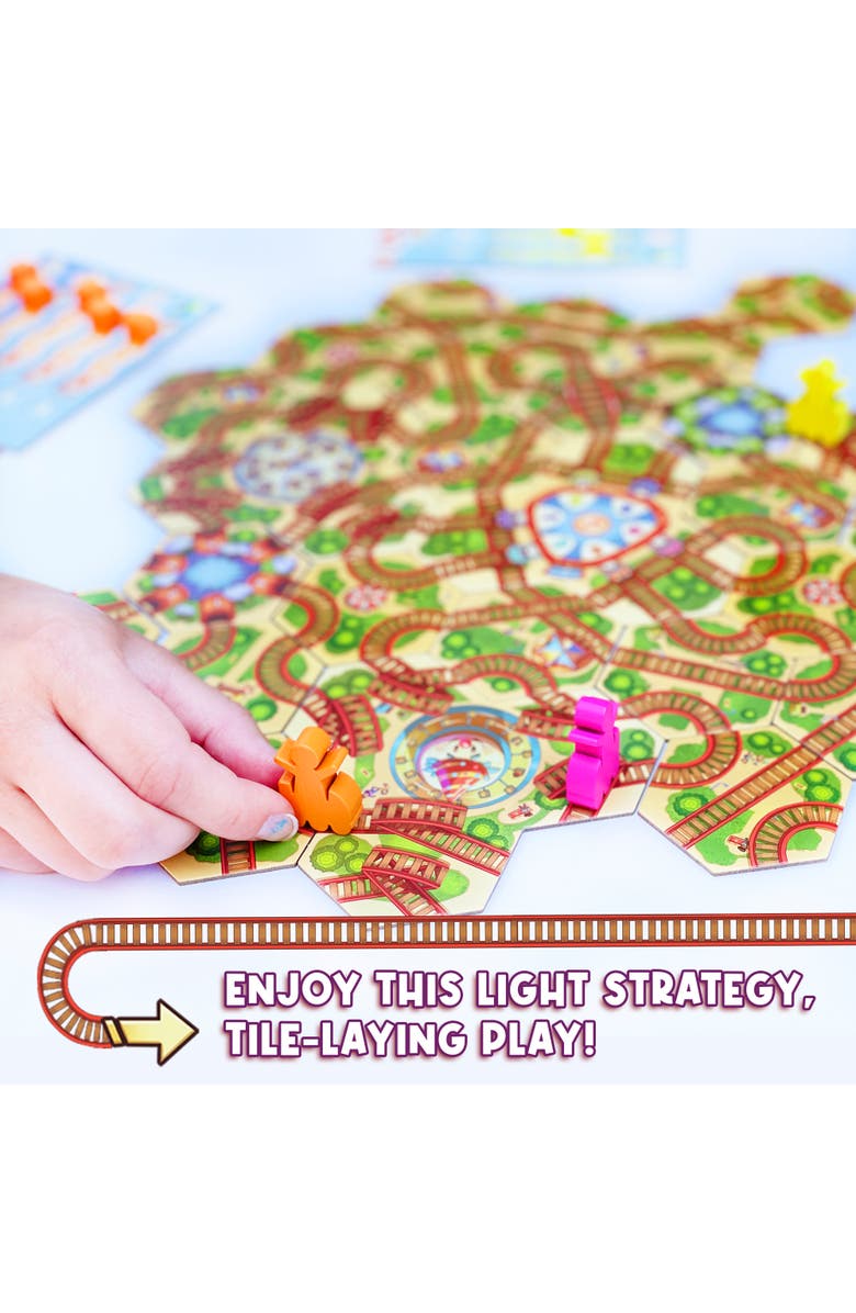 FoxMind Blast Track Tile Laying Board Game, Alternate, color, Multicolored