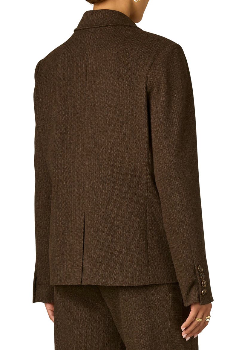 Single Breasted Blazer, Alternate, color, CHOCOLATE TRUFFLE