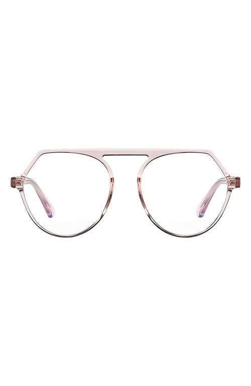 Fifth & Ninth Carter 53mm Round Blue Light Blocking Glasses In Pink