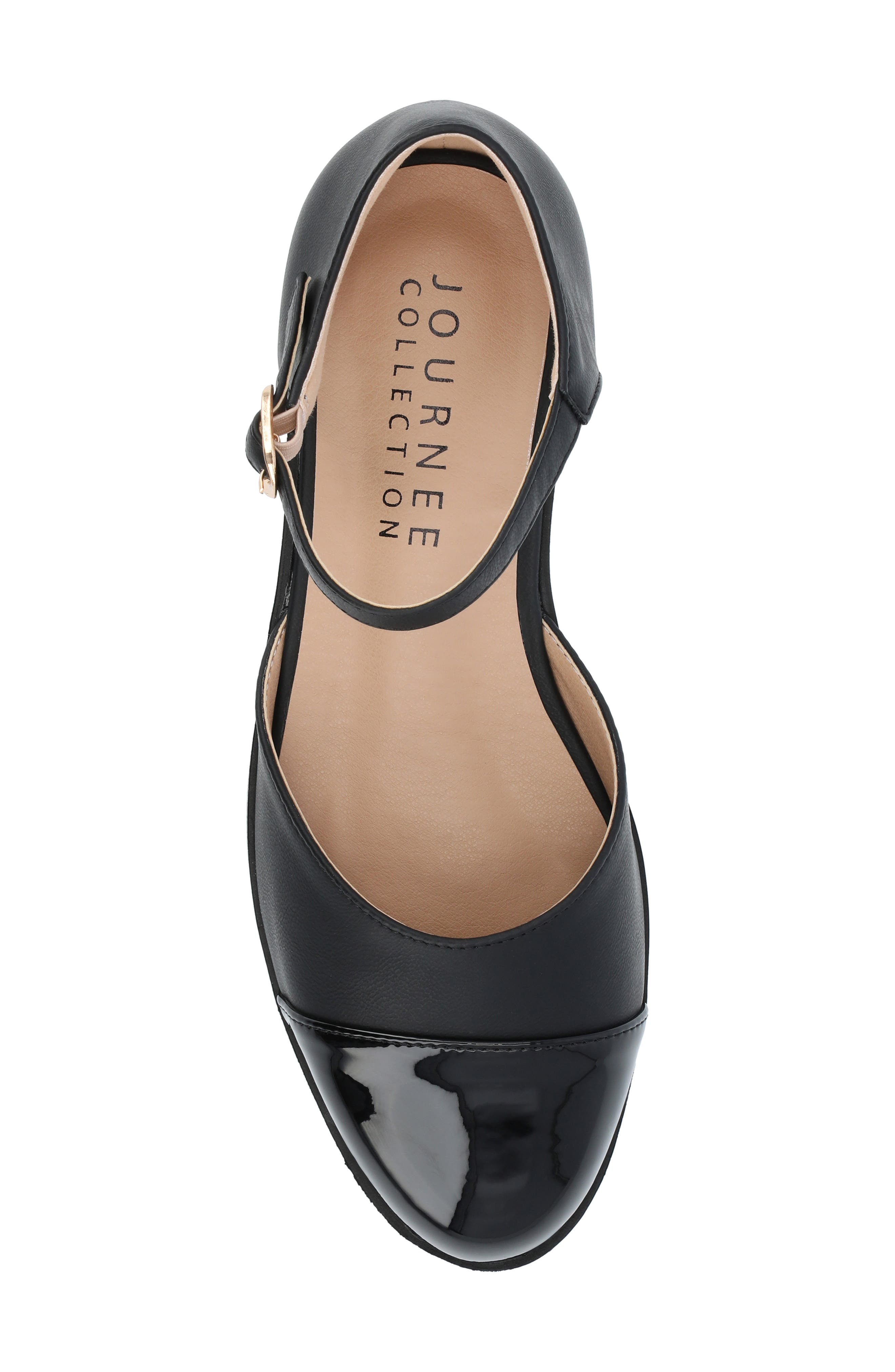 Journee Collection Tesley Cap Toe Mary Jane Flat, Alternate, color, 