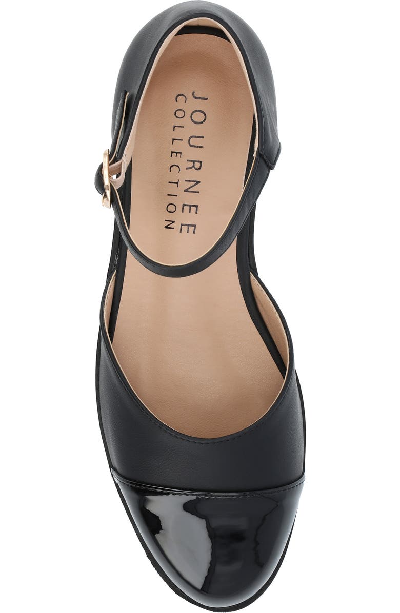 Journee Collection Tesley Cap Toe Mary Jane Flat, Alternate, color,