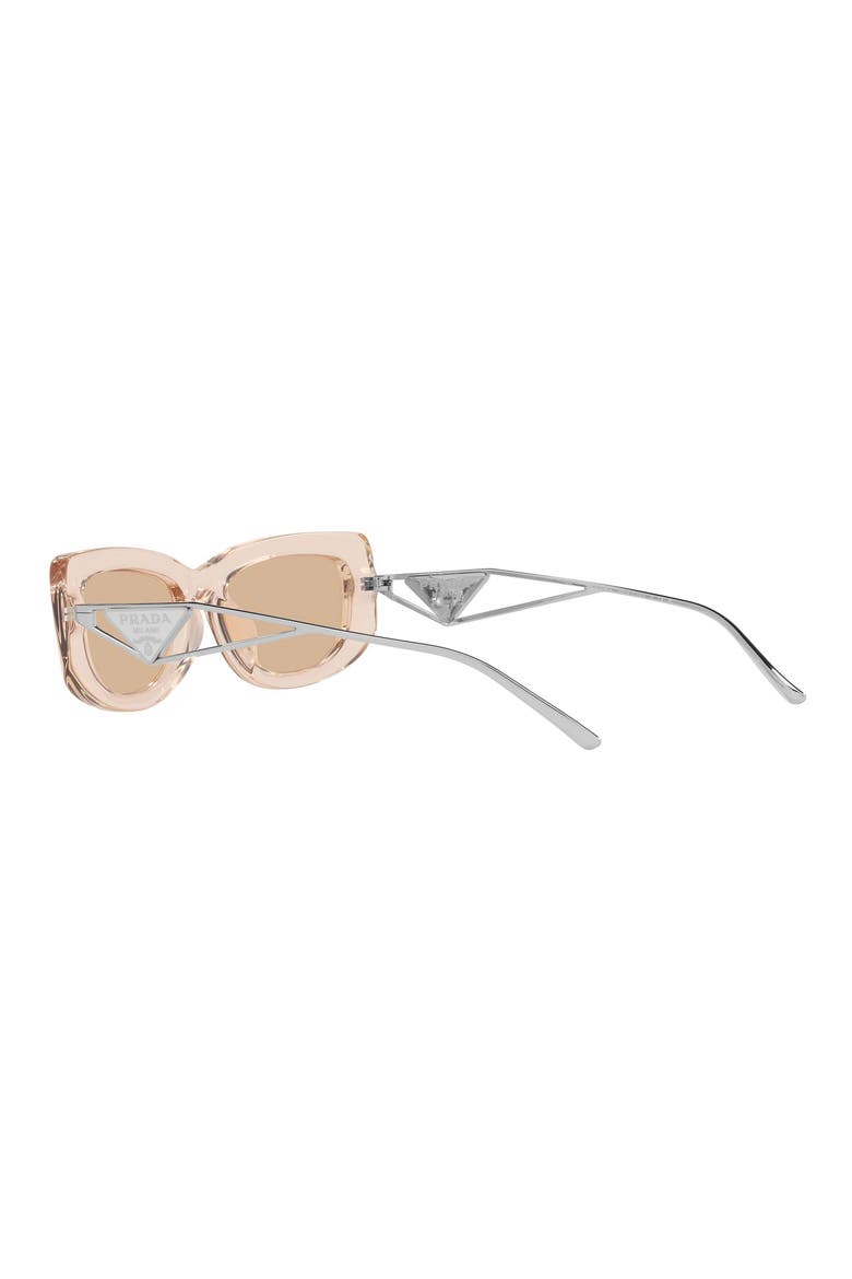 53mm Rectangular Sunglasses, Alternate, color, LITE BROWN