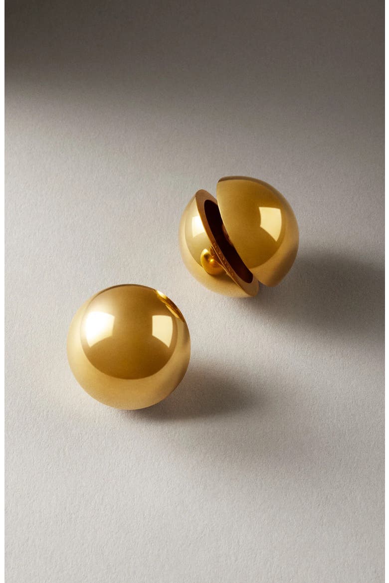 Sphere Earrings Gold, Alternate, color, Gold