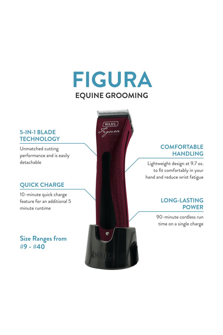 Figura Equine Cordless Clipper Kit, Alternate, color, Metallic Red