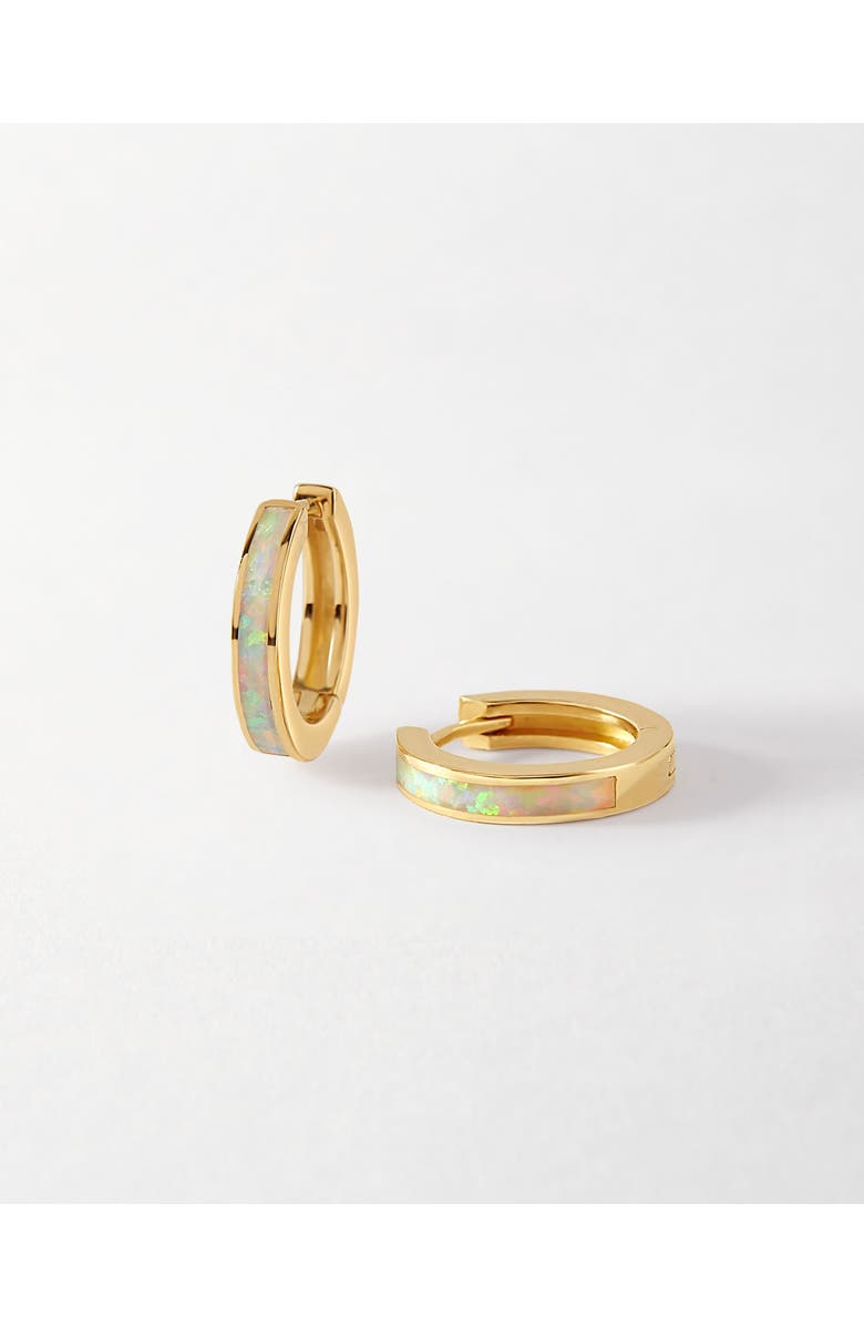 Edge of Ember Opal Huggie Earrings, Main, color, Opal
