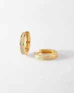 Edge of Ember Opal Huggie Earrings