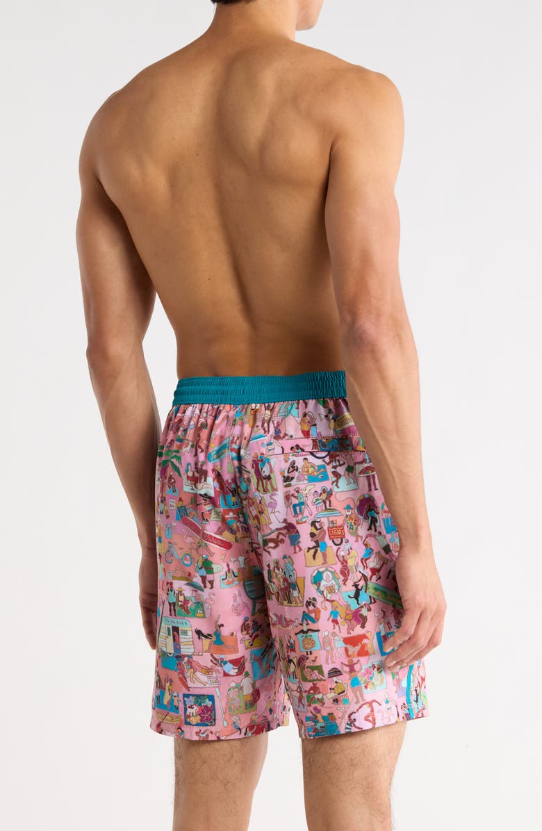 Tommy Bahama Baja Scenic To Believe It 8-Inch Swim Trunks, Alternate, color, Beach Blossom