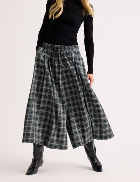 Plaid Check Culottes