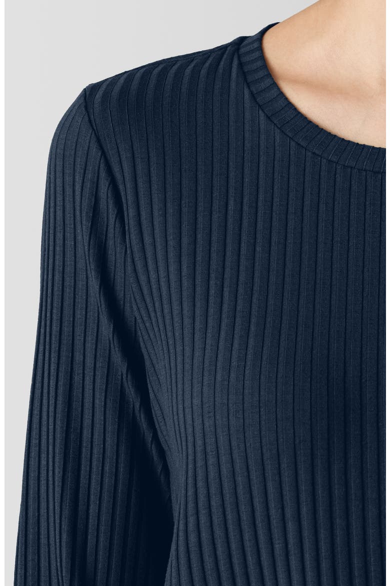 Long Sleeve Rib Dress, Alternate, color, DEEP ADRIATIC