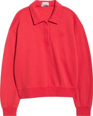 Marine Layer Cloud 9 Cotton Blend Fleece Polo Sweatshirt