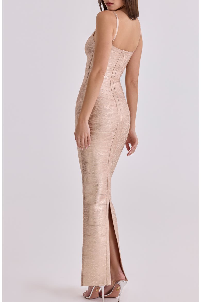 The Body Bandage Maxi Dress, Alternate, color, CHAMPAGNE