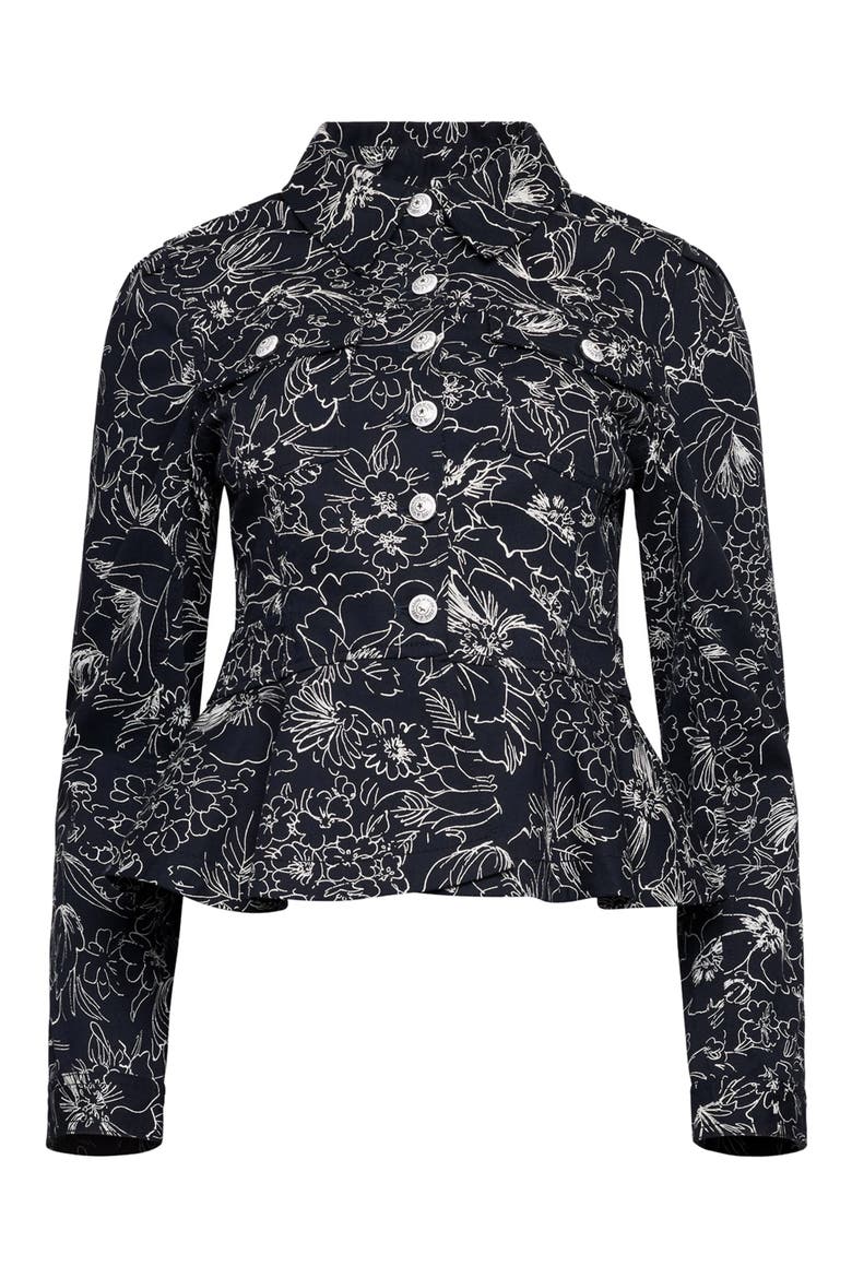 Garden Doodle Lainy Jacket, Alternate, color, NAVY/ WHITE