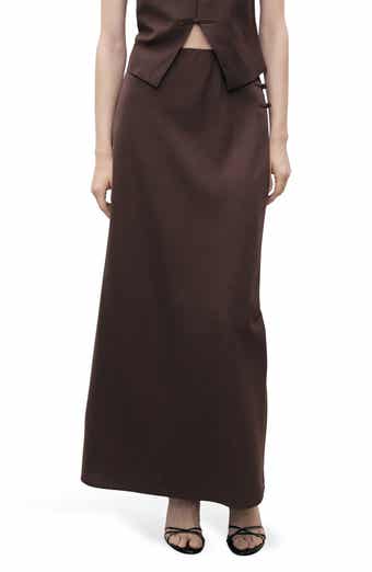 MANGO Woven Maxi Skirt