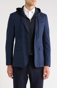 John Varvatos Plaid Wool Blend Sport Coat