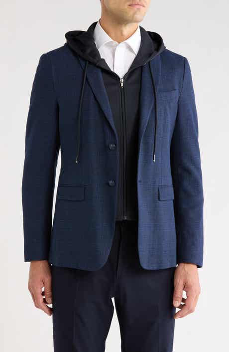 Plaid Wool Blend Sport Coat
