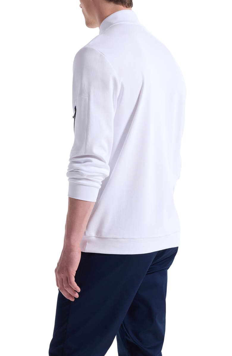 Bugatchi Soft Touch Quarter Zip, Alternate, color, White
