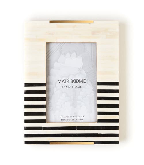 Matr Boomie Mukhendu Kaveri Bone Tile Frame In Black/white