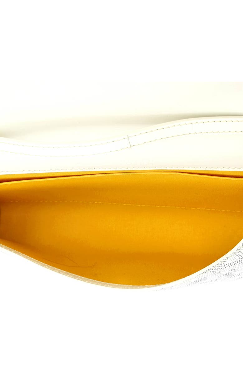 Pre-Owned Goyard Monte Carlo Clutch with Strap Coated Canvas PM, Alternate, color, White