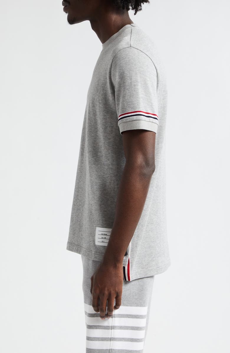 Thom Browne Stripe Sleeve Cotton T-Shirt, Alternate, color,