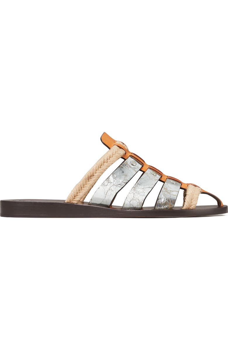 Tory Burch Mixed Media Fisherman Mule Sandal, Alternate, color,