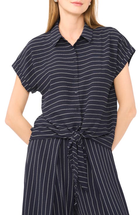 Printed Button-Up Top