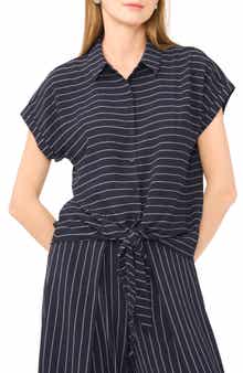 Printed Button-Up Top