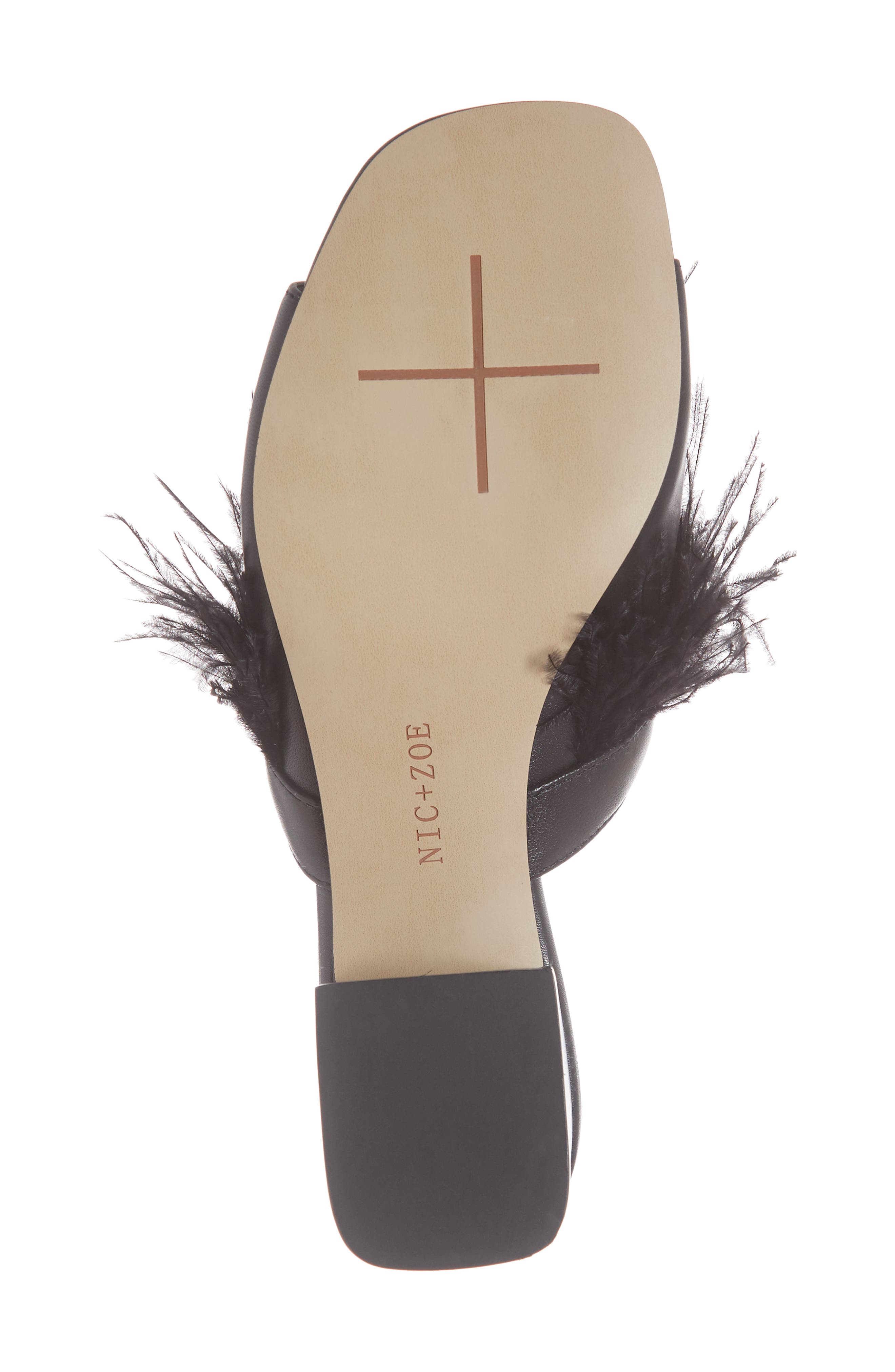 NIC + ZOE Feather Mule, Alternate, color, BLACK LEATHER