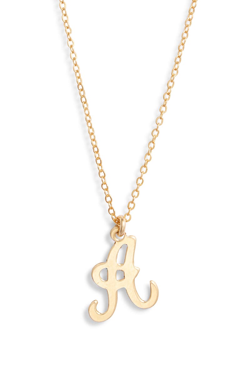 Gianna Initial Pendant Necklace, Main, color, GOLD / A