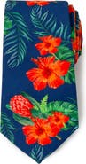 Cufflinks, Inc. Tropical Hibiscus Silk Blend Tie