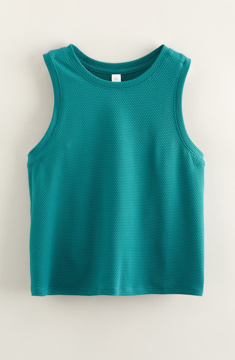 Zella Girl Kids' Tie Back Tank, Main, color, Teal Bayou