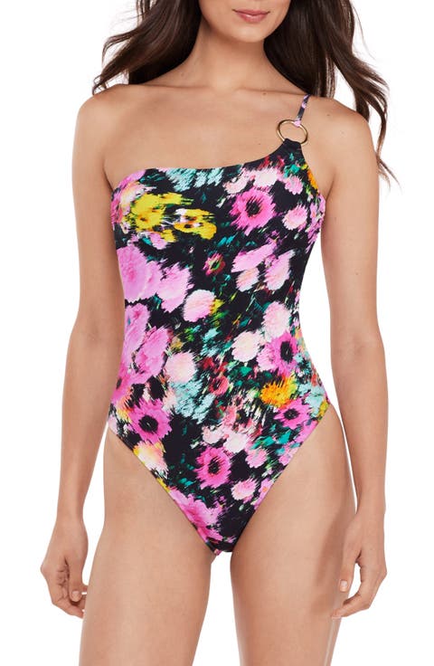 One-Shoulder Cutout One-Piece Swimsuit