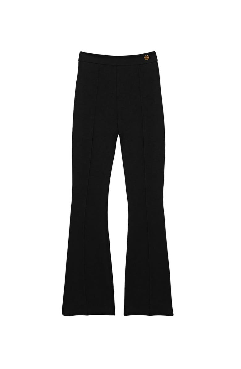 Callas Milano Lola High Density Crepe Stretch Cropped Flare Trouser, Main, color, Black