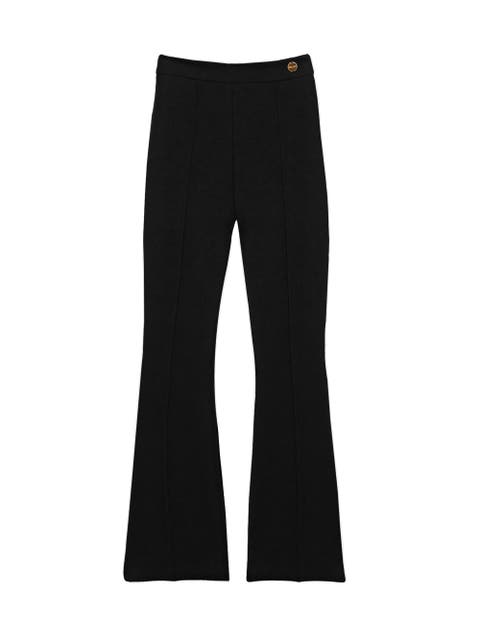 Lola High Density Crepe Stretch Cropped Flare Trouser