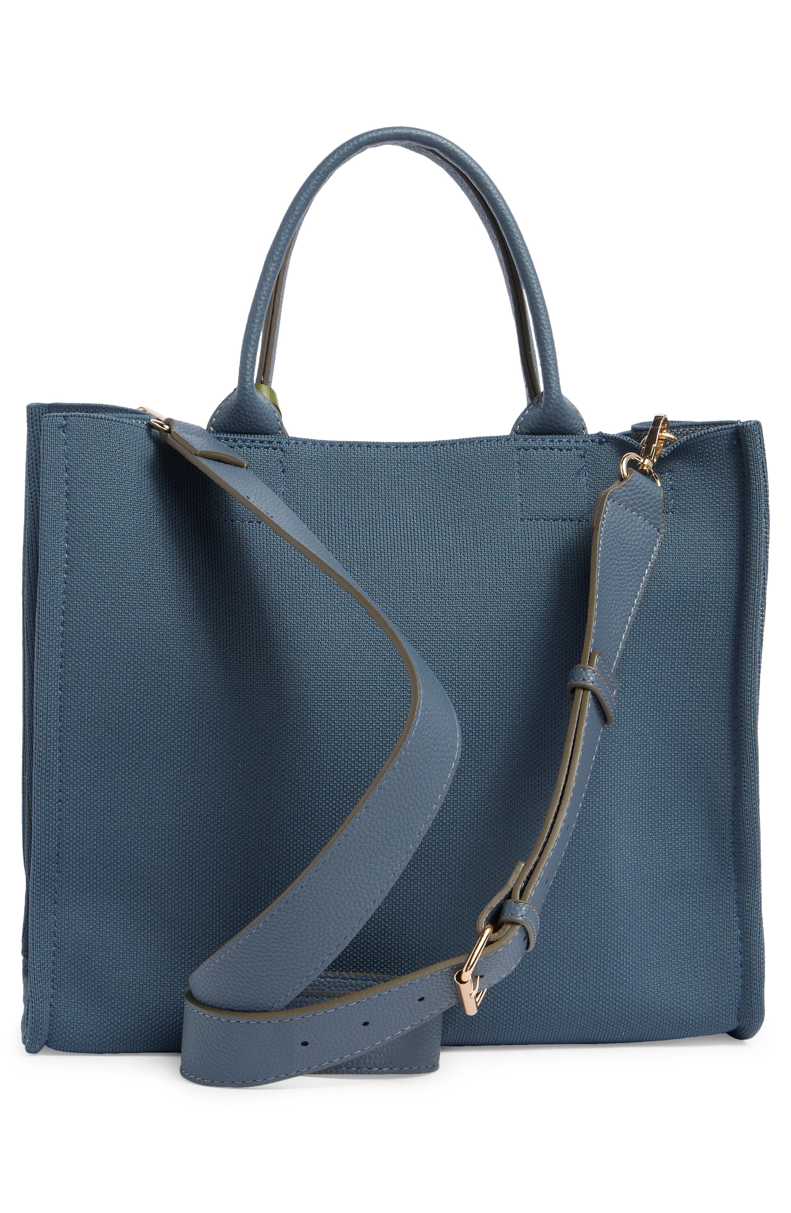 Floral Knit Square Satchel, Alternate, color, DENIM FLORAL KNIT