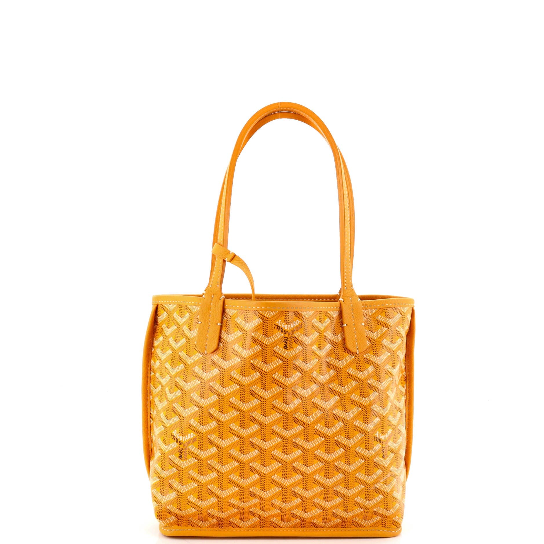 Pre-Owned Goyard Anjou Reversible Tote Coated Canvas Mini, Alternate, color, Yellow