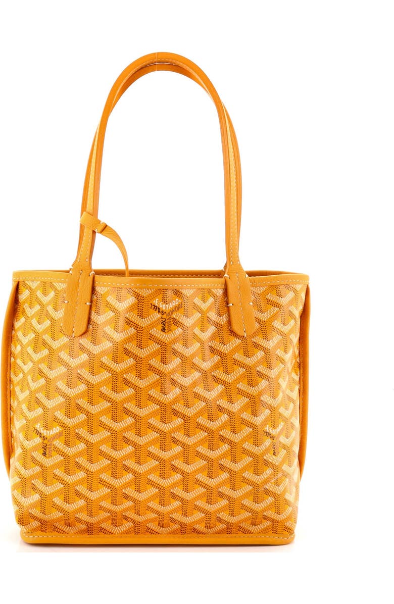 Pre-Owned Goyard Anjou Reversible Tote Coated Canvas Mini, Alternate, color, Yellow