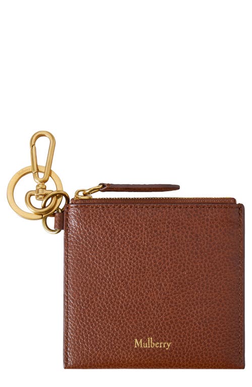 Mulberry Clip Zipped Leather Card Pouch in Oak at Nordstrom