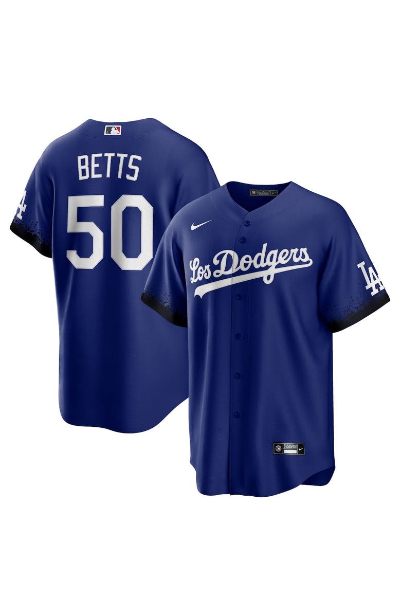 Nike Men's Nike Mookie Betts Royal Los Angeles Dodgers City Connect Replica Player Jersey, Main, color,