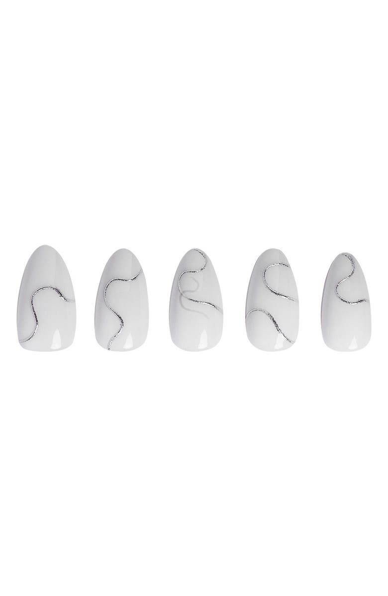 GLAMNETIC Silent Night Short Almond Press-On Nails Set $20 Value, Alternate, color, Silent Night