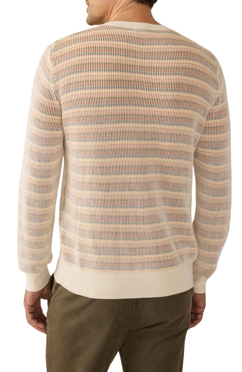 Faherty Sunwashed Stripe Organic Cotton Sweater, Alternate, color,