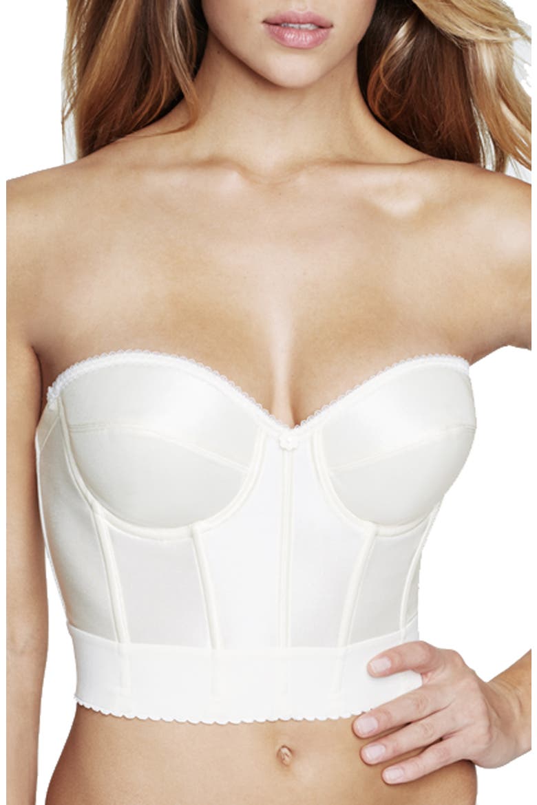 Noemi Low Back Strapless Underwire Bustier, Main, color, IVORY