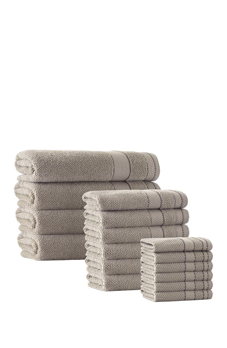 ENCHANTE HOME Monroe Turkish Cotton 16-Piece Towel Set - Beige, Main, color, Beige
