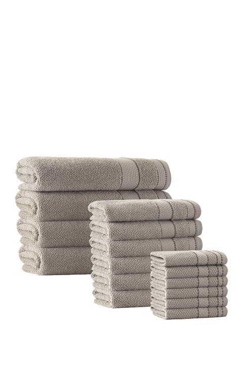 Monroe Turkish Cotton 16-Piece Towel Set - Beige