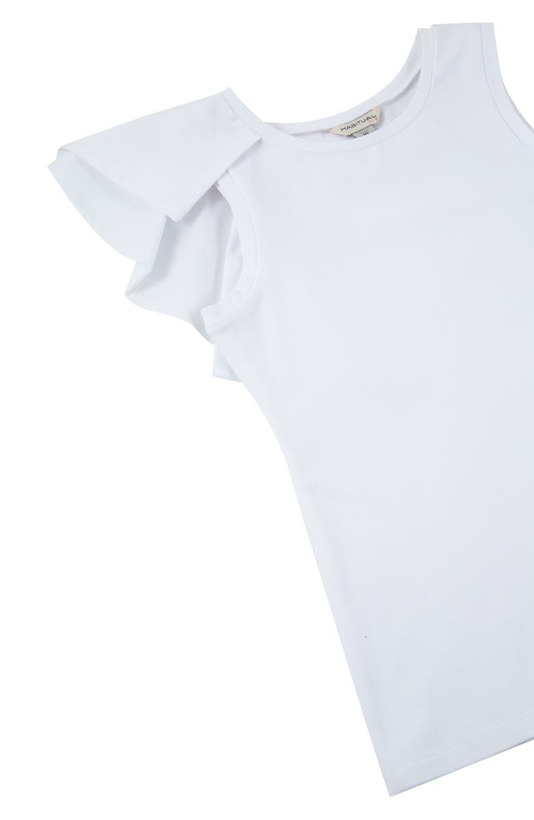 Habitual Kids Habitual Girl Kids' Asymmetrical Knit Ruffle Tank, Alternate, color,