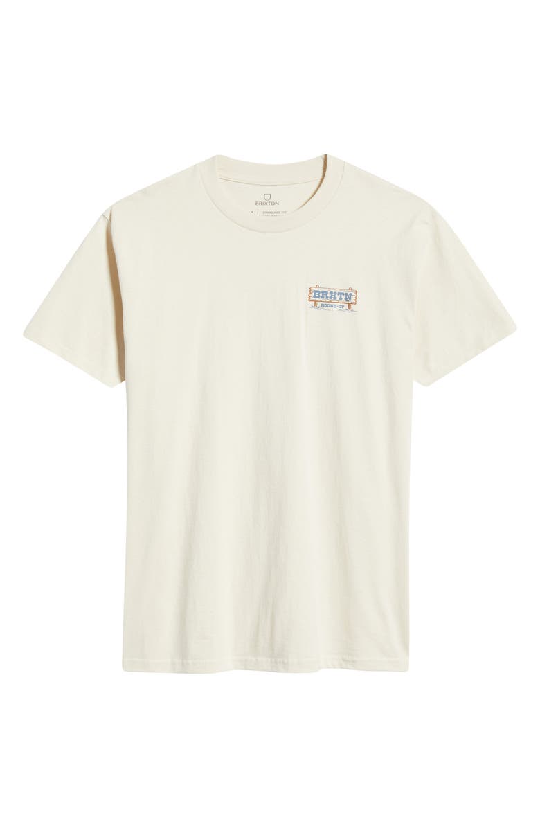 Brixton Hutchins Cotton Graphic T-Shirt, Alternate, color, Cream