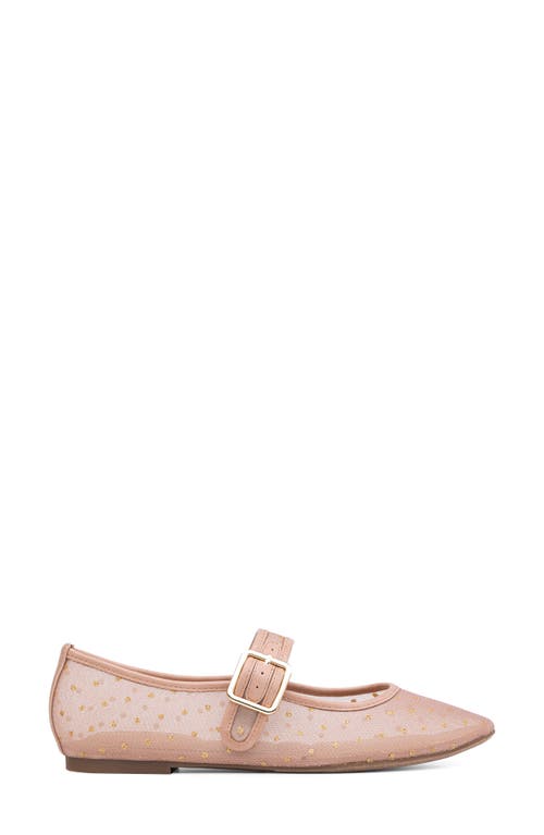 Me Too Gillie Mesh Mary Jane Flat In Hush Blush