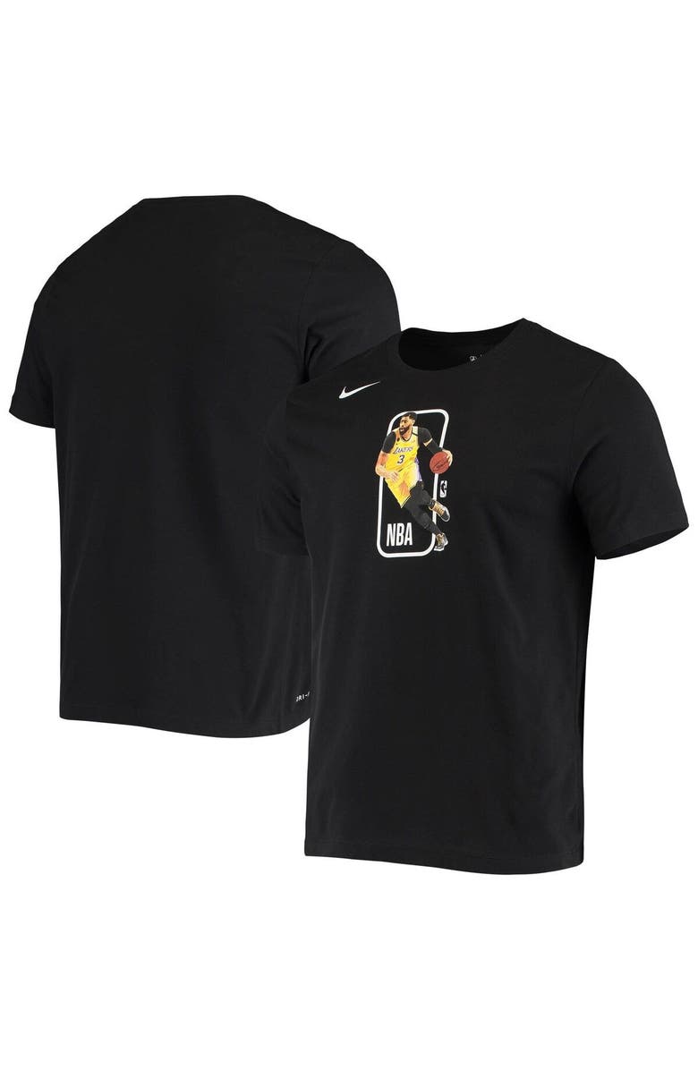 Nike Men's Nike Anthony Davis Black Los Angeles Lakers Performance T-Shirt, Main, color,